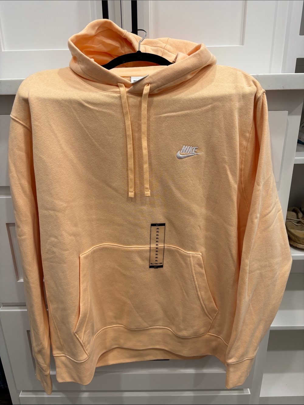 Nike Peach Pullover Hoodie with Embroidered Swoosh